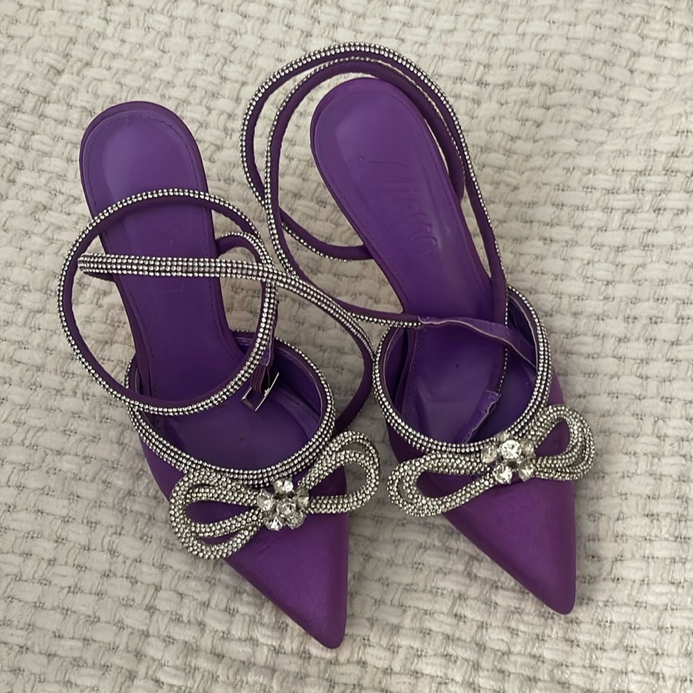 Purple Bow Heels